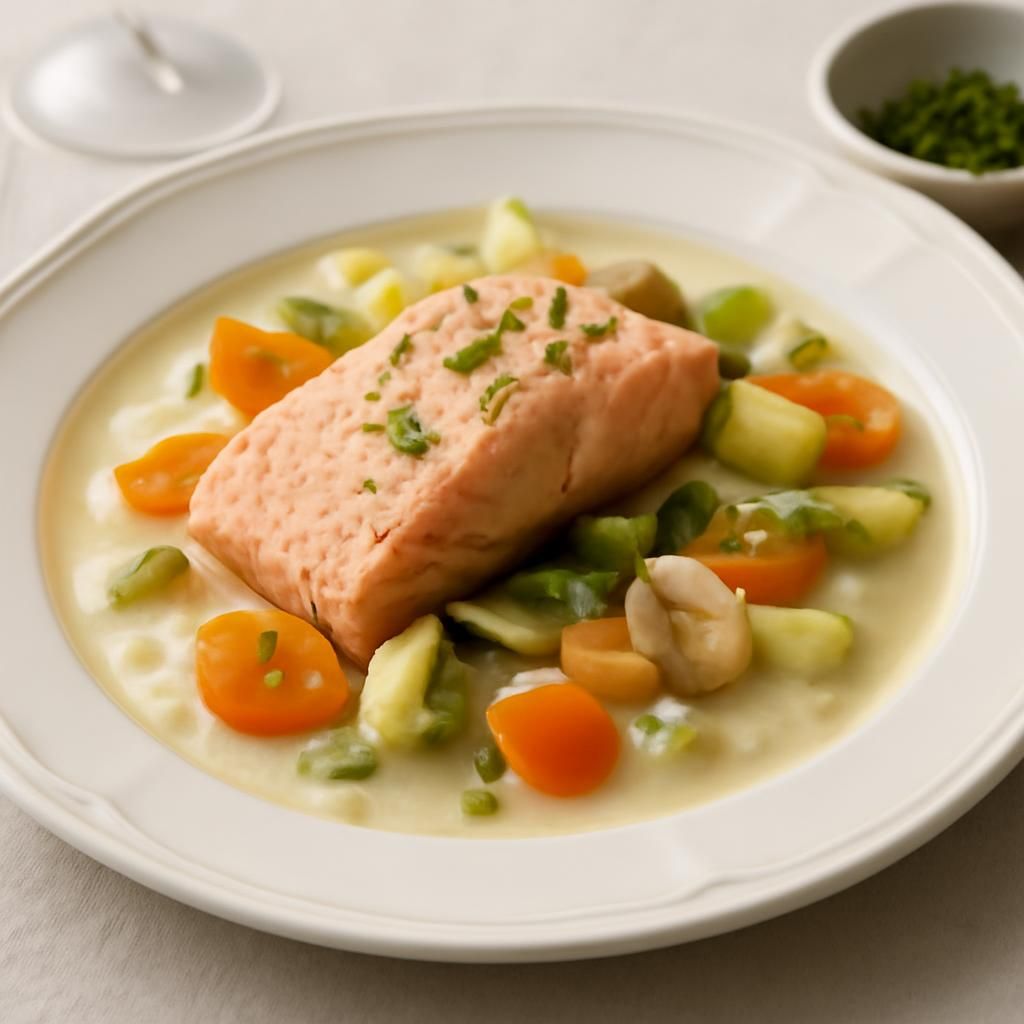 Lachs in Blanquette