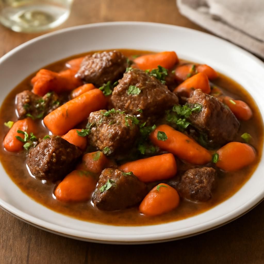 Carne de res con zanahorias