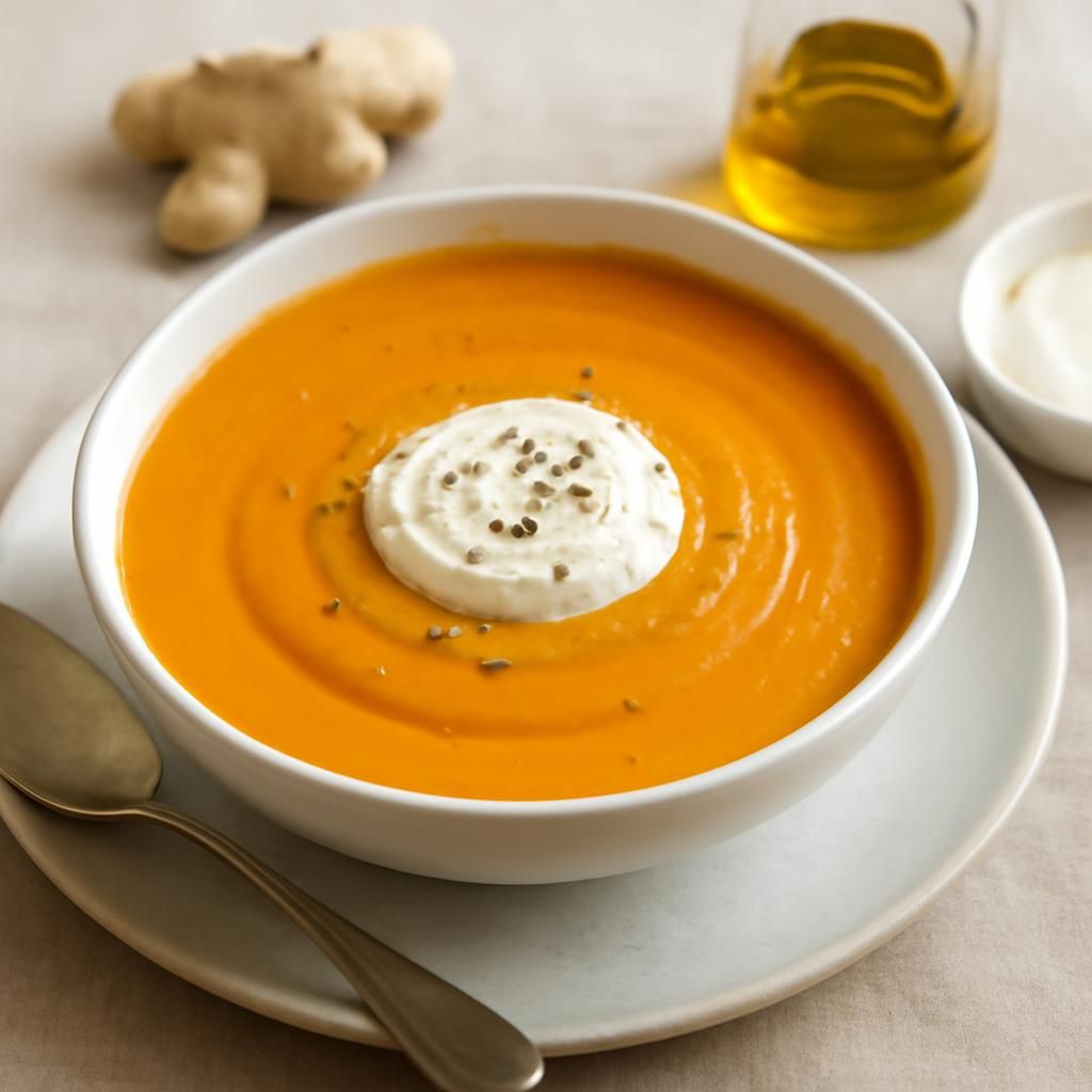 Crème de patate douce au gingembre au thermomix