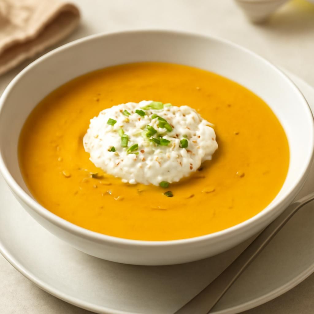 Crème de potimarron à la ricotta au thermomix