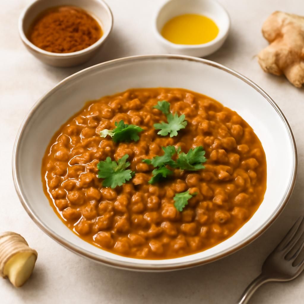 Curry de lentejas con thermomix