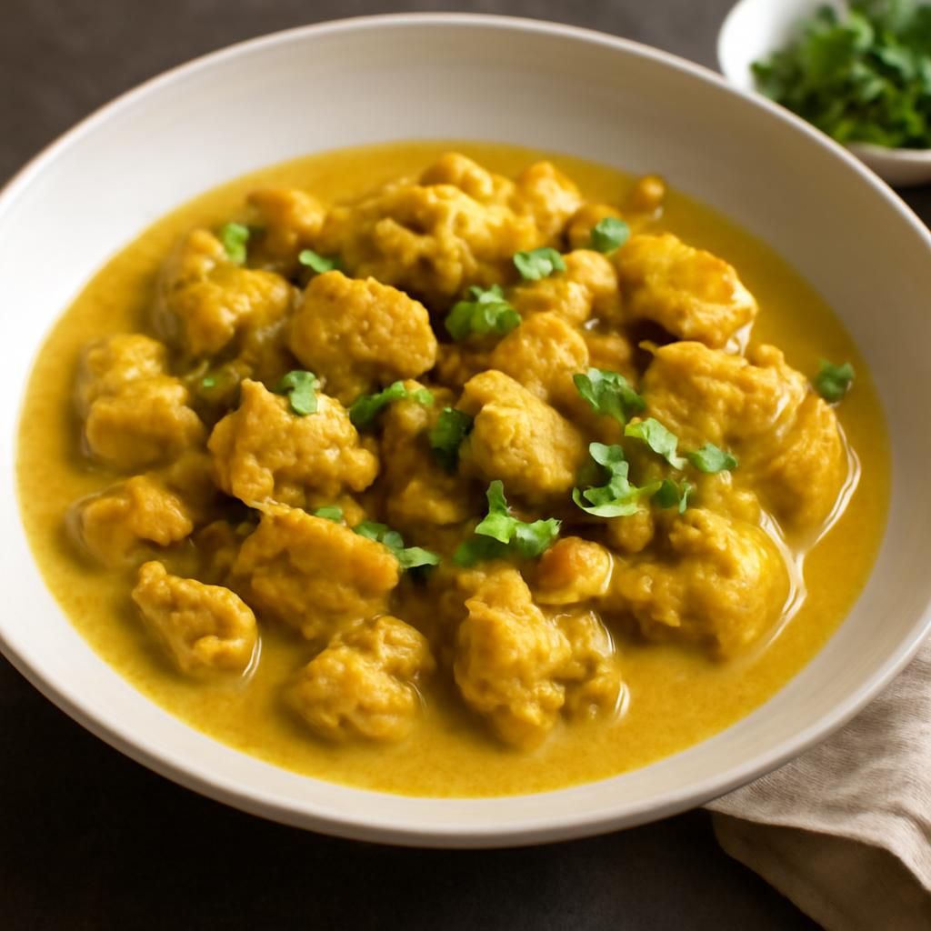 Chicken and Cauliflower Curry with Coconut Milk in Thermomix