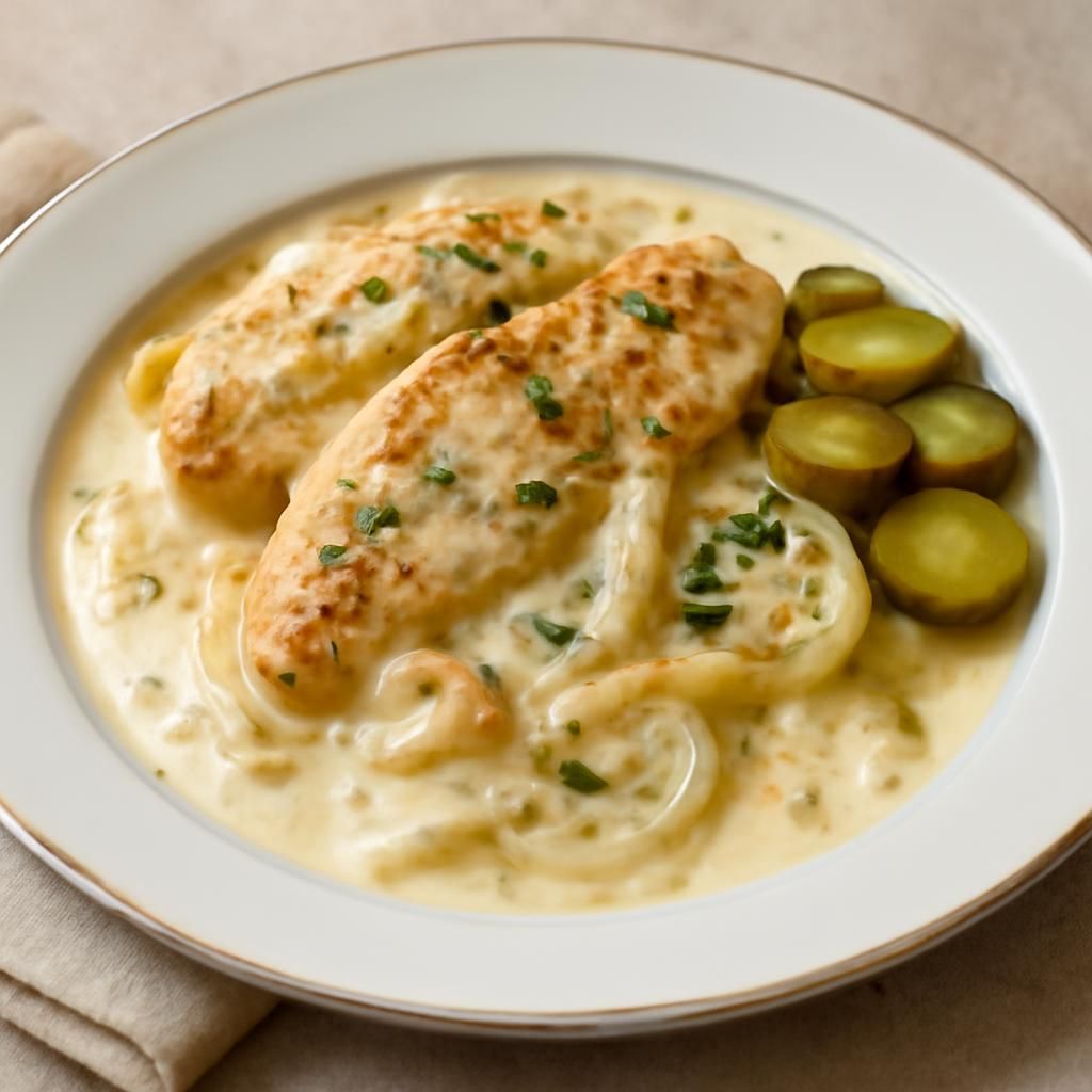 Escalopes de poulet à la crème fraiche