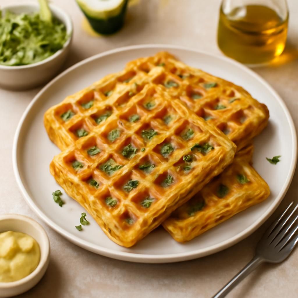 Zucchini Waffles with Thermomix