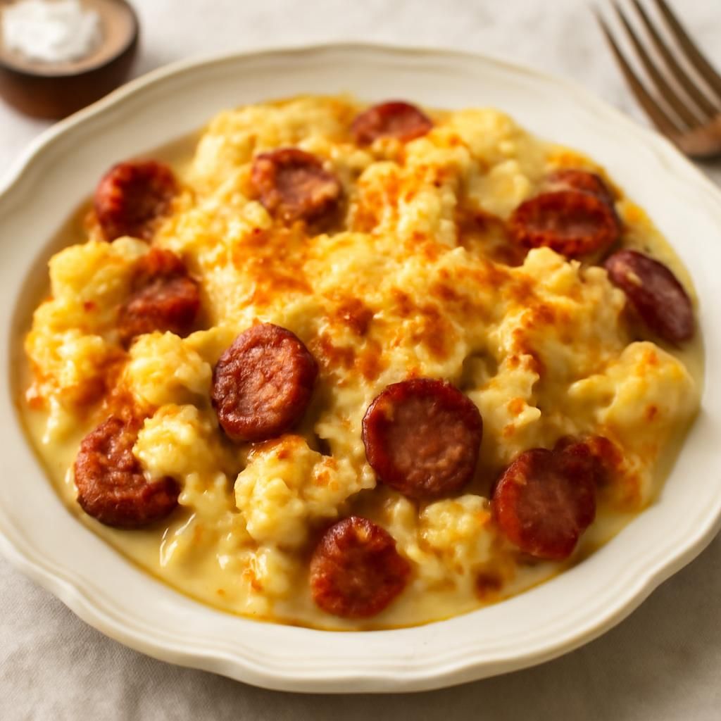 Blumenkohlauflauf mit Chorizo im Thermomix