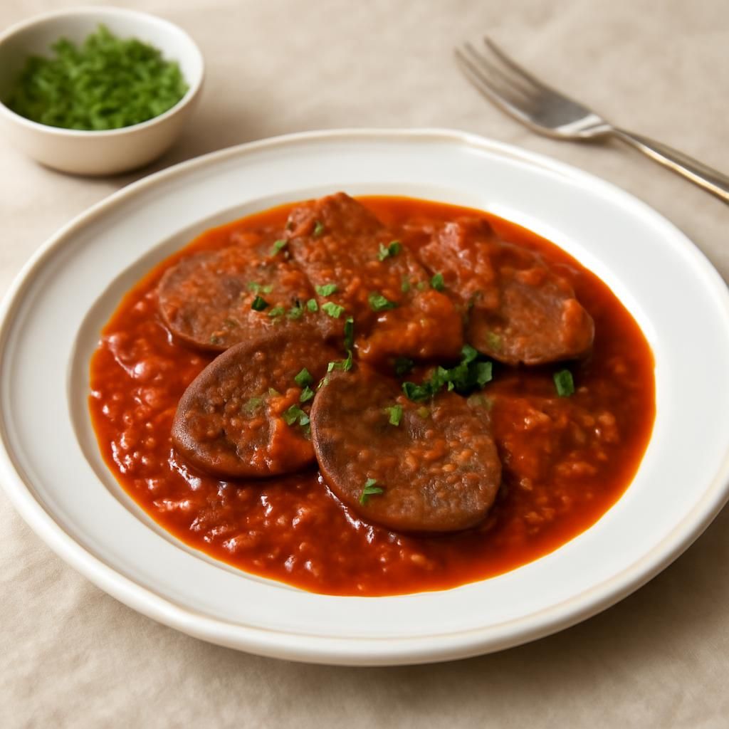 Langue de boeuf sauce piquante