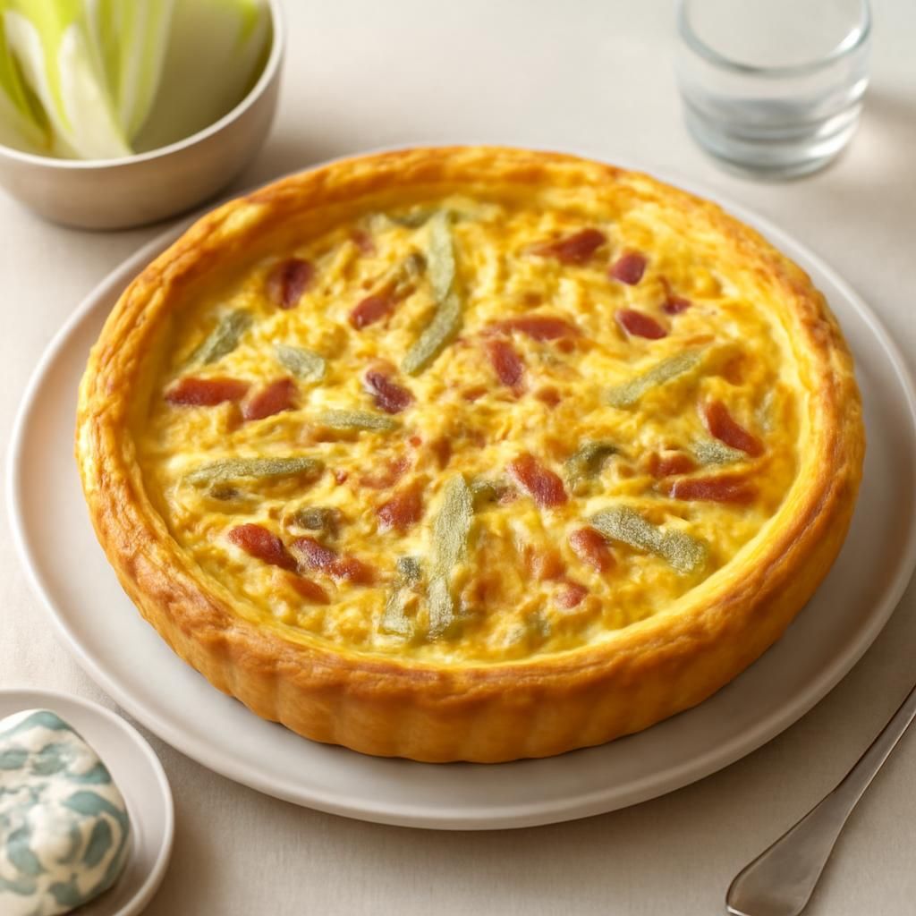 Quiche di indivia, pancetta affumicata e gorgonzola al thermomix