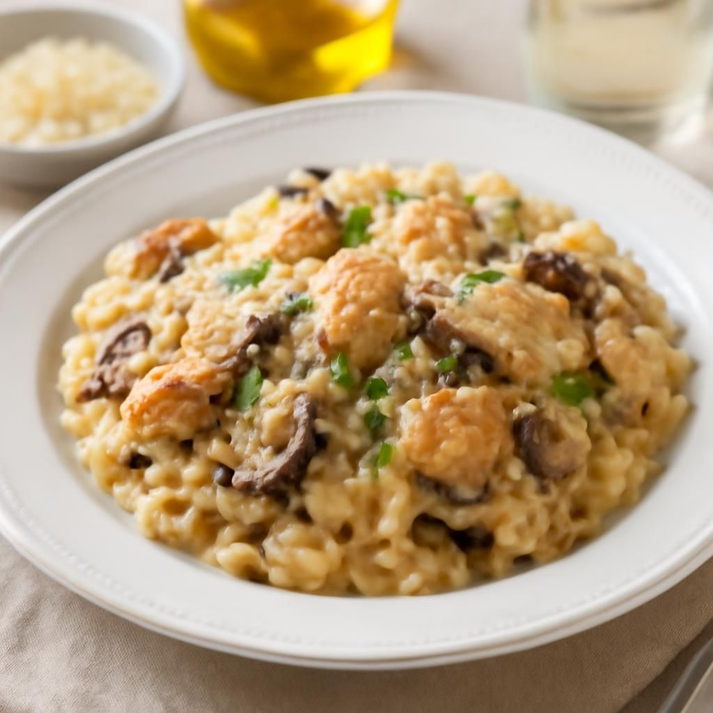 Risotto poulet et champignons au thermomix