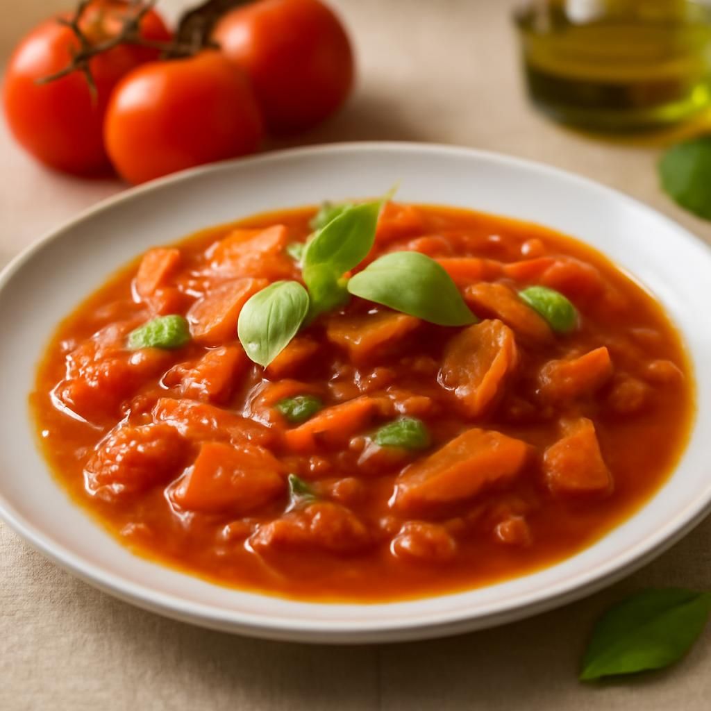 Tomatensauce mit Karotten und Basilikum im Thermomix